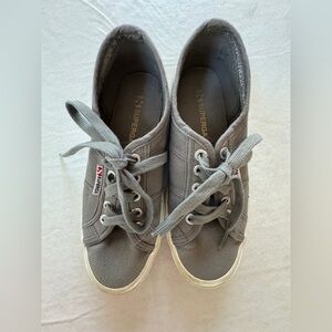SUPERGA classic gray canvas
Low Sneakers Tennis Shoes-Women's
Size 36
